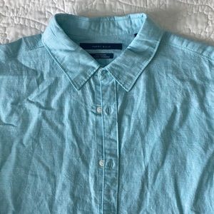 Perry Ellis Linen Blend Button-Down Shirt
